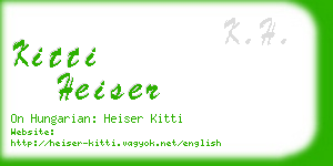 kitti heiser business card